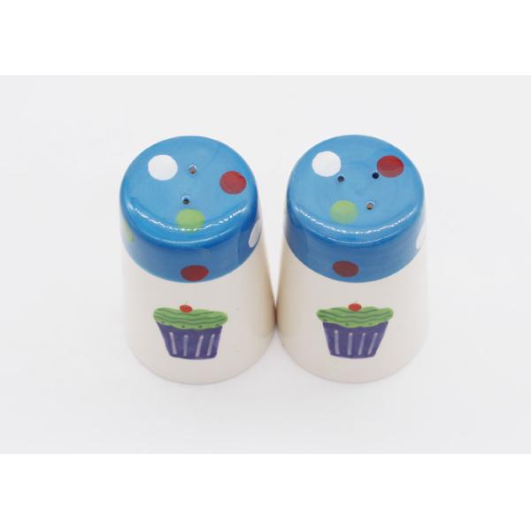 Ice Cream Design Ceramic Salt And Pepper Shakers Hand Painted Strong Dolomite