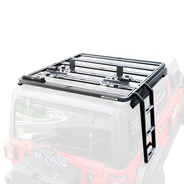 4x4 Vehicle Exterior Accessories Black Side Roof Access Ladder for 18-23 Wrangler Rubicon Jeep