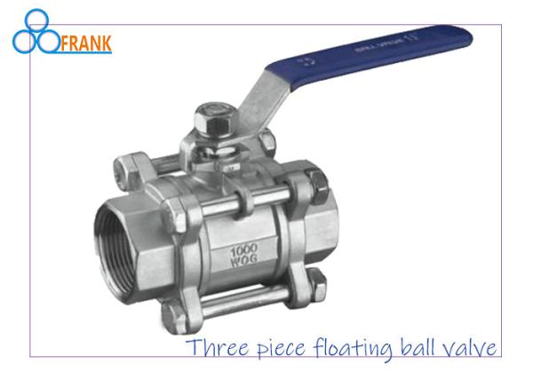 Fire Safe 3 Piece 3˝ 2500LB Industrial Metal Valves