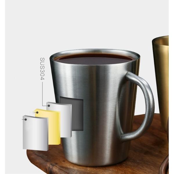 300ml BPA Free Stainless Steel Cup Insulated Metal Coffee Mug With Handle