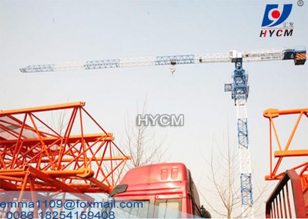 70m Trolley Jib Flat Top Tower Crane 12 ton L68 Mast Section All Inverter Control
