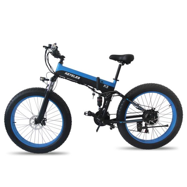 15AH Battery 26x4.0 inch Electric Bike with High Powerful 1000W Motor and 7-Speed Gear