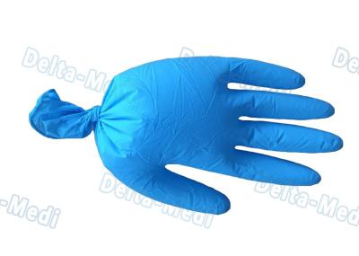 Harmless Disposable Medical Gloves , Blue Color Vinyl Exam Gloves With Good Feeling