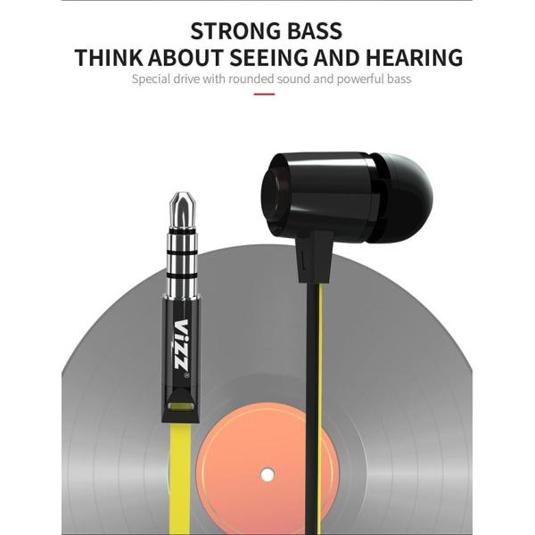 HD Microphone 3.5mm Deep Bass Sound 98dB Wired Earphone