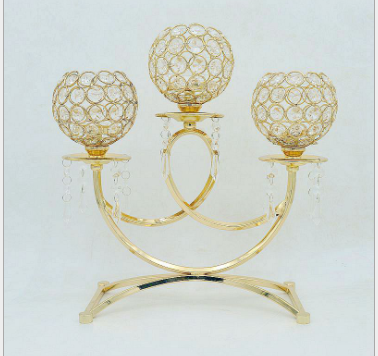 Decorative Corrosion Resistant H350mm Metal Candle Holders