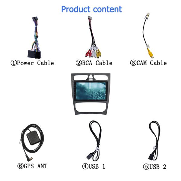 Четырехъядерный Mercedes Benz Car Stereo Android 10.0 Автомобильный DVD-плеер