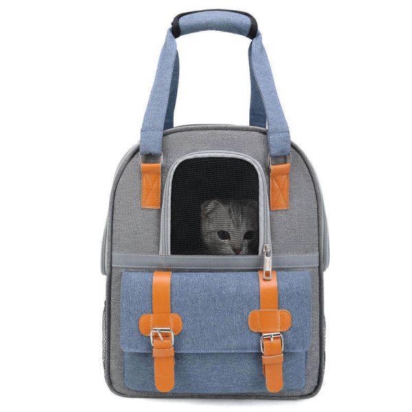 Large Opening Pet Carrier Backpack – Breathable, Durable Denim for Cats & Small Dogs (OEM/ODM)
