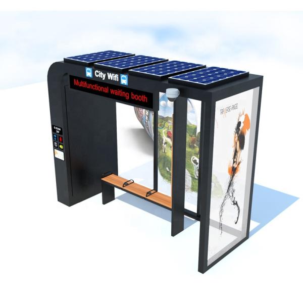 Outdoor Light Box L4000mm Wifi Solar Bus Shelter