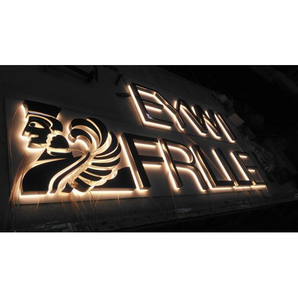 Wall Decor Backlit Channel Letter Signs 3D Custom 6500K