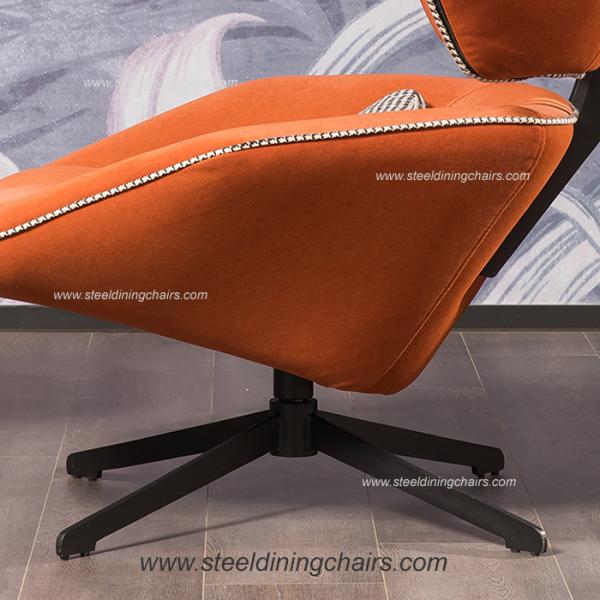 Furniture Modern Nordic Contracted Iron Gray Swivel Armchair