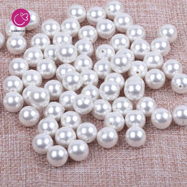 Wholesale 3A Loose Pearls Round Half-hole White 7mm 8mm 9mm Natural Freshwater Pearl for Jewelry