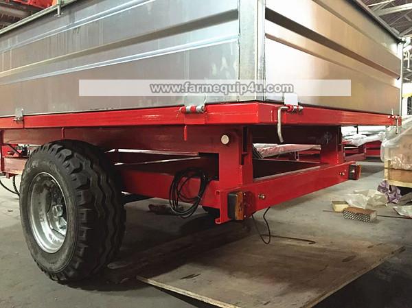 4T2W - 2wheel Dump Trailer With Loading Capacity 4ton;Farm Tractor Box Trailer; Hydralic Tipping Trailer