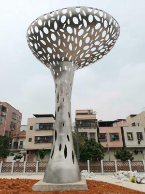 Lamp Hollow Large Metal Yard Sculptures , Brushed Surface Metal Lawn Sculptures