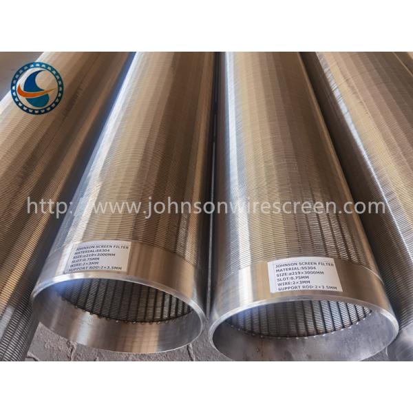 304 Stainless Steel 219mm Well Water Screen Filter Continuous Slot