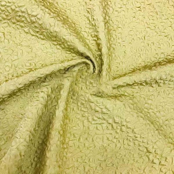 Seersucker Embossing 57 inch Polyester Jacquard Fabric For Dress Abrasion Resistant