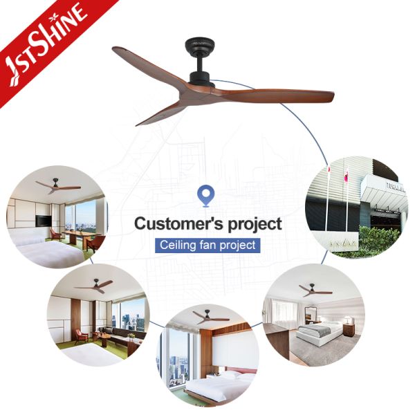52 Inch Solid Wood Ceiling Fan with Whisper-Quiet DC Motor and Modern Design for Living Room and Bedroom