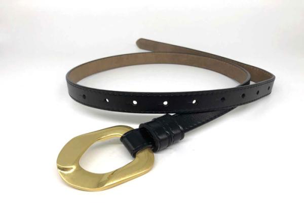 Soft Black 2.3cm Women's Fashion Leather Belts For Pants