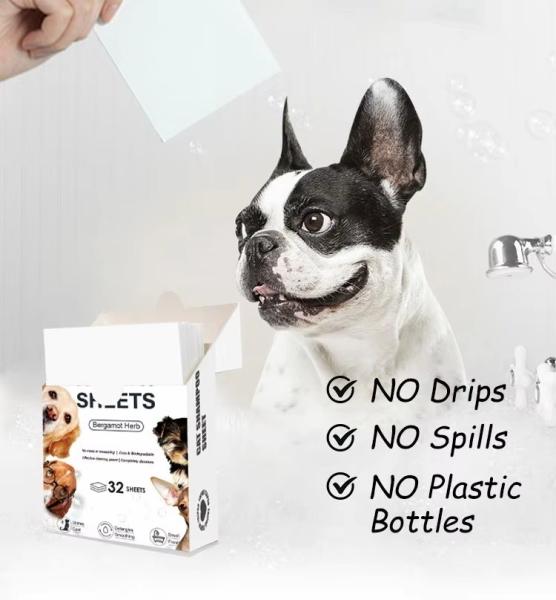 Private Label Eco Friendly Pet Hair Laundry Sheets Concentrated For Dog And Cat