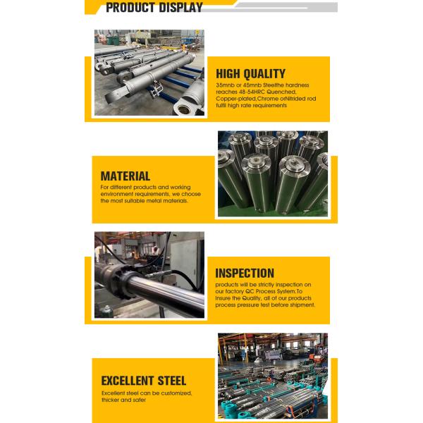 Estructura estándar de doble acción del cilindro del brazo del excavador Assy cilindro de aceite hidráulico