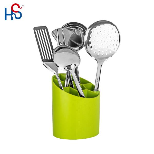 Compact Kitchen Designs Stainless Steel Cookware Set with Metal Utensils Included