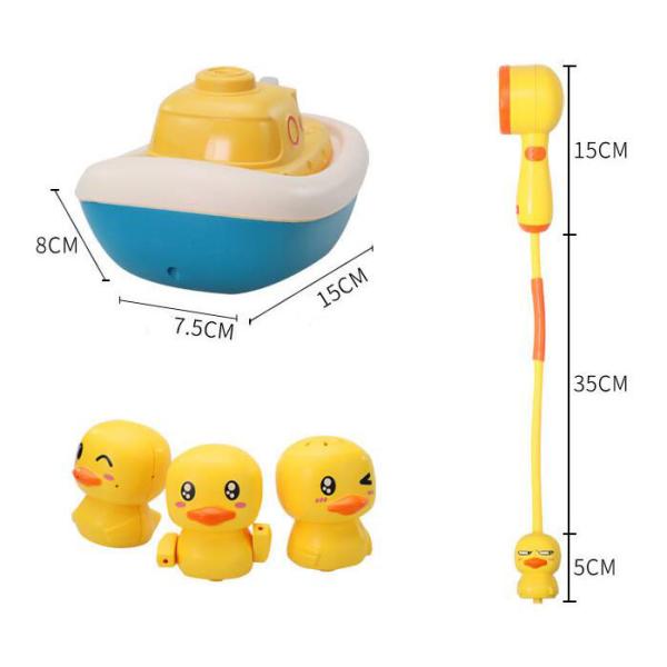 Gender-Neutral Summer Water Playing Toy Yellow Duck Electric Shower for 5-7 Years Old