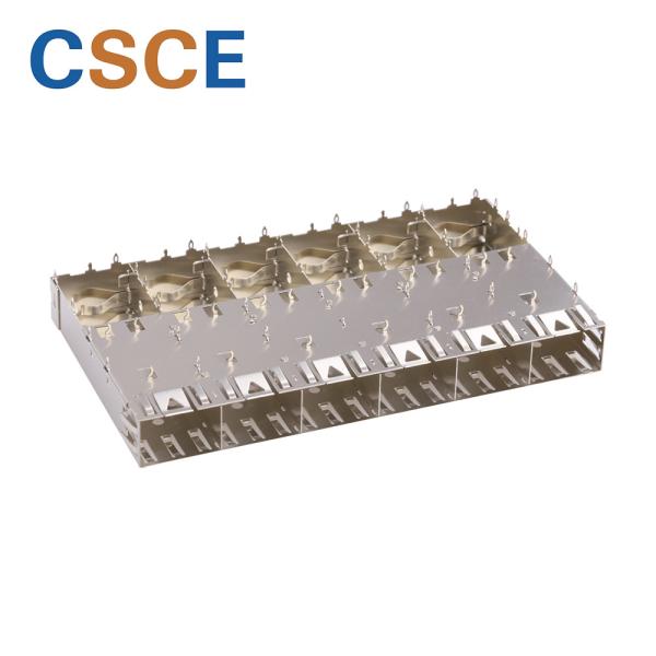 1 * 6 Ports SFP Cage Connector Dust Plug Cap Cover Communication Module