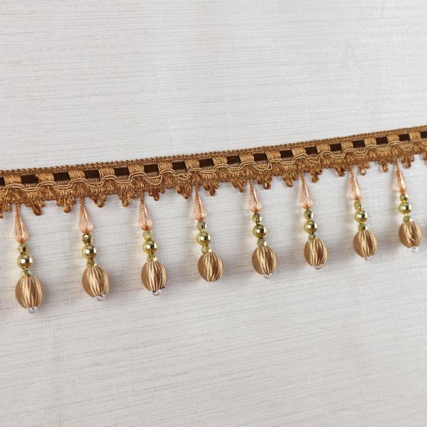 Handmade fashionable chain beads lace tassels fringes for curtain/sofa/pillow decoration