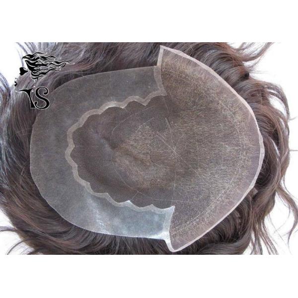 French Lace Front Real Hair Hair Piece / Natural Hair Toupee For Men Invisible