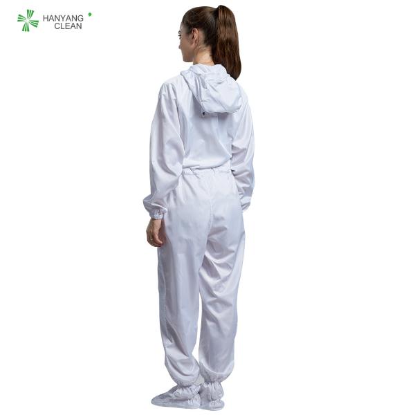 Dust Proof Anti Static Lab Coat White Color Lightweight For Class 100 Clean Room