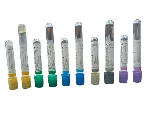Tubo de coleta de sangue a vácuo personalizado de vidro descartável médico