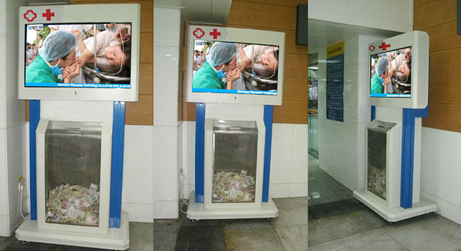 Справьтесь Signage цифров киоска стойки крытый с экраном LCD касания