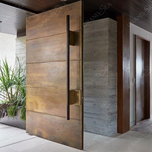 Cheap Price Sturdy and Stylish Insulation Wooden Stainless Steel High End Aluminum Pivot Door Residential