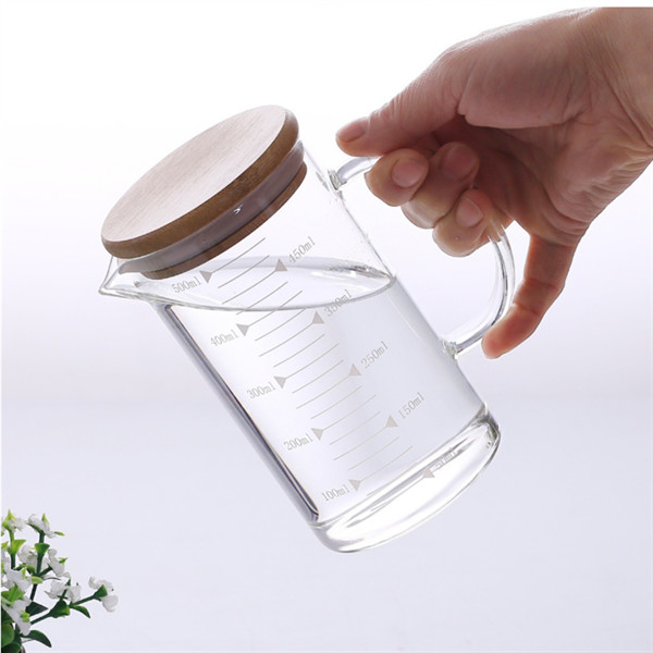 Micro-onde Oven Borosilicate Glass Tea Cups 350ml 500ml 1000ml avec le couvercle