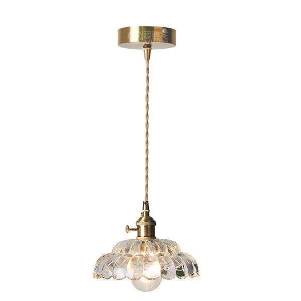 Modern Glass Flower Pendant Light Fixture Luminaire Kitchen Dining Room Restaurant Decoration Hanging Lamp(WH-GP-56)