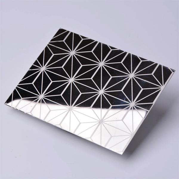 8K Mirror Glossy Etched Stainless Steel Sheet 316L 304 Cold Rolled 4 X 8FT