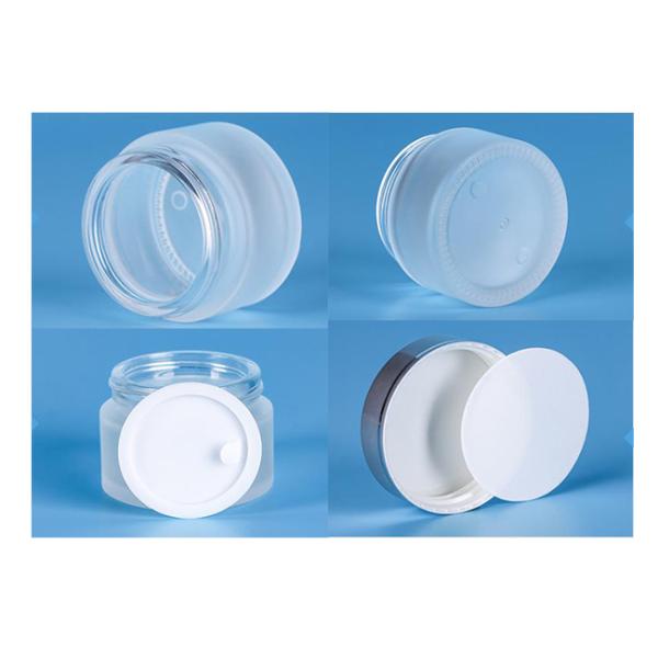Frosted Glass Beauty Jars 5g-200g Cosmetic Cream Glass Jar With Gold Lip