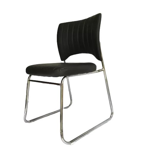 Stable Iron Frame Leather Upholstered Dining Chair Thickened Legs