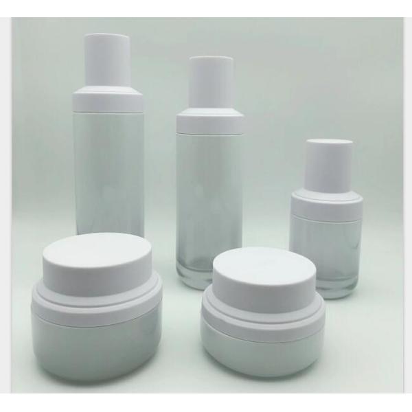 el empaquetado cosmético de cristal de 50g 30g, loción de cristal cosmética del tarro embotella respetuoso del medio ambiente