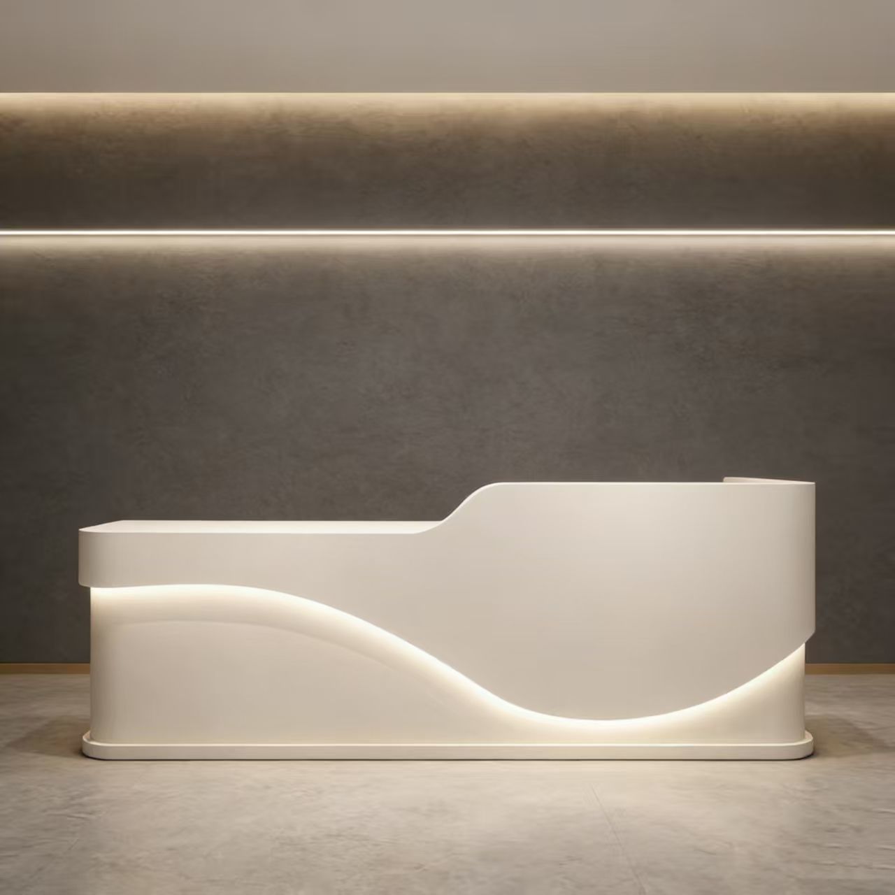 Stylish Wooden Front Desk with Marble Top for Jewelry Retail Shop