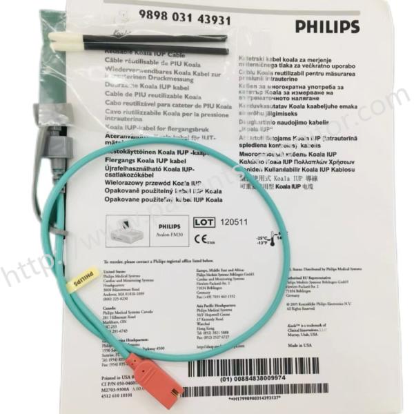 Cable de conector de IUP Philip Koala Reutilizável com cateter de IUP de ponta de sensor descartável 989803143931 LOT120511