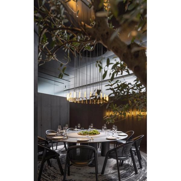 Специализированный современный большой мраморный подвесок Свет Скандинавский дизайн латунь Металл Столовая Кухня Гостиница Бар Внутреннее использование