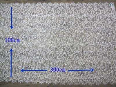 W 100 cm Eyelash Lace Fabric Trim with Nylon Material Custom Made Beaded