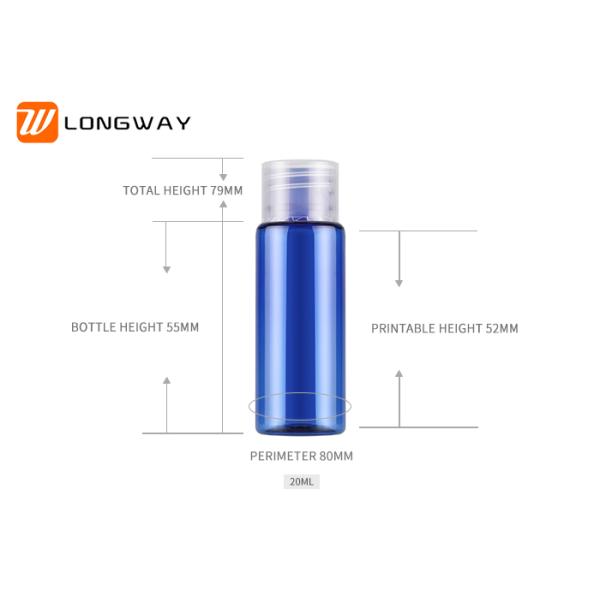20ml Plastic PET Clear Container toner Bottle with Screw Cap Perfume Cosmetic bottle