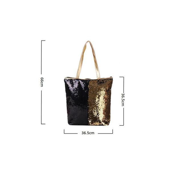 Fashion magic shifting color unilateral sequins ladies shoulder bag shopping bag