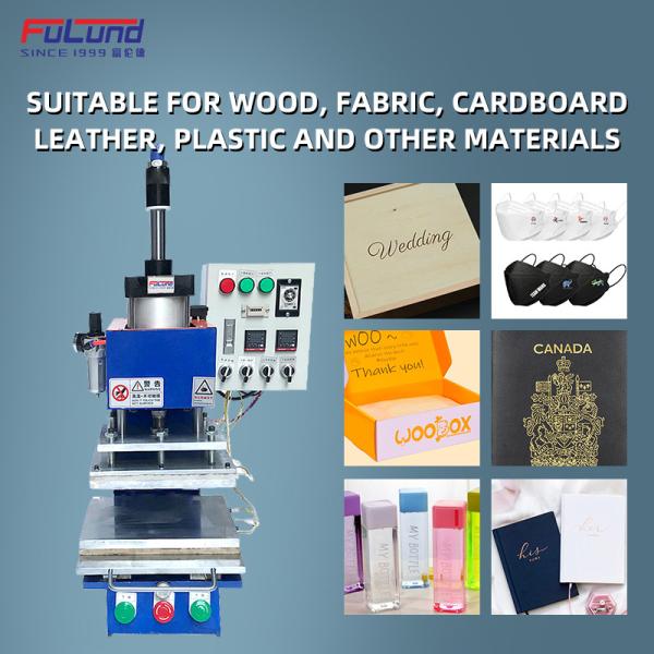 Pneumatic Hot Foil Stamping Machine Foil Feeding 220V For Embossing Press