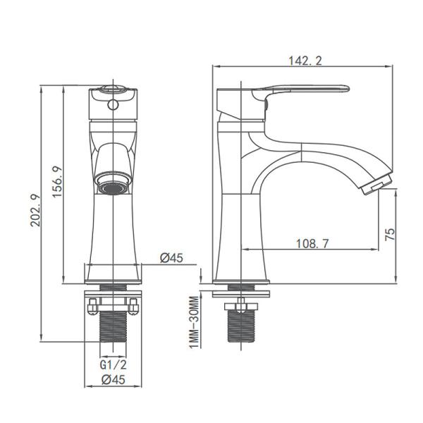 Basin Faucet Manufacturer Supply Deck Mounted Single Handle Water Mixer Tap Bathroom Faucets