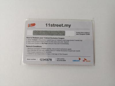 350gsm Art Paper Scratch Card With Zebra Cover PIN Random Number Printed