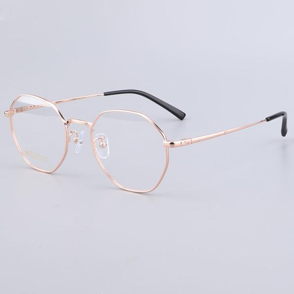 Fashion Men Women Titanium Optical Frame Geometric Eyeglasses