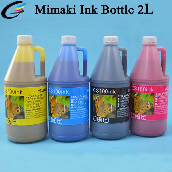 FCOLOR NEW 2 Liter Bottle Mimaki CS100 Eco Solvent Ink for SWJ320 Printer