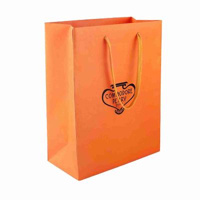 Artpaper 4C Orange Small Paper Shopping Bags Bulk odm